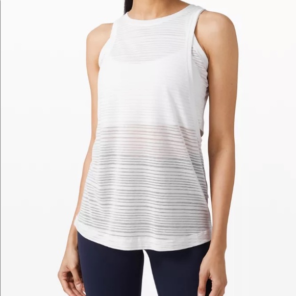 Lululemon Clear and Present Muscle Tank in White